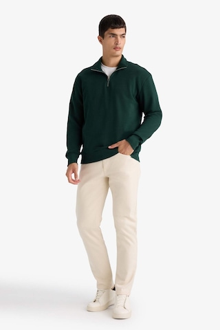 Defacto Regular Fit Dik Yaka Yarım Fermuarlı Basic Düz Sweatshirt X7405az25augn852 Yeşil