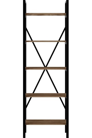 Ceramical Metal Kitaplık 5 Raflı Sakramento - Siyah 60 x 180 CM