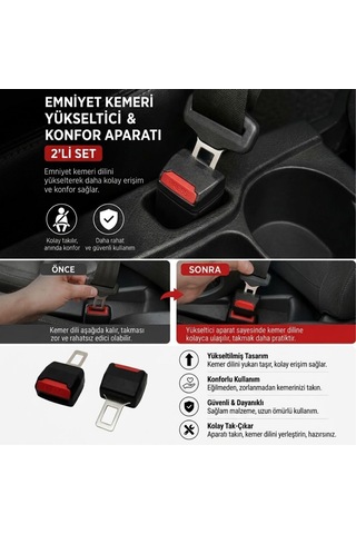 2&apos Li Emniyet Kemeri Yükseltici Ve Konfor Aparatı 5705