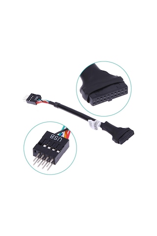 5026 9 Pin Usb 2.0 Dişi 19 Pin Usb 3.0 Erkek Çevirici Dönüştürücü