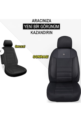 Kia Sephia Araçlara Uyumlu Oto Koltuk Kılıfı Seti - Violet Siyah