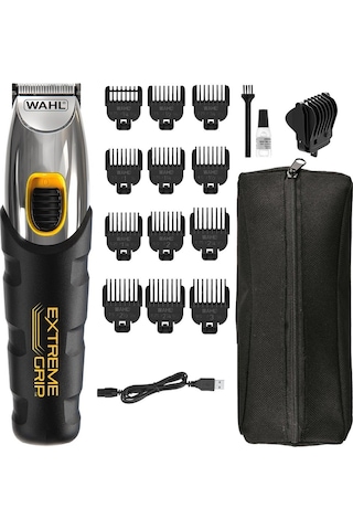Wahl 9398 Extreme Beard 12 Kılavuz Taraklı Şarjlı Sakal Kesme Makinesi Siyah