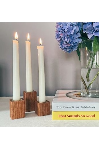 Ahşap Şamdan Set Üçlü