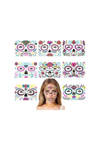 Trendooze Yüz, Yetişkinler Vücut Ve Ve Stickers Set Sanatı Pcs Parti Mükemmel Kol, İçin İçin Glow Floresan Favors Dıy Dekorasyonları Çocuklar Çıkartmalar Çıkartmalar Cadılar Bayramı Bacak, Aydınlık 8 - Rx