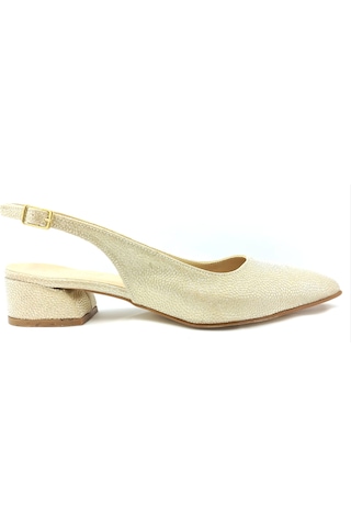 Christina Altın 41 43 Büyük Numara Kadın Ayakkabı Altın