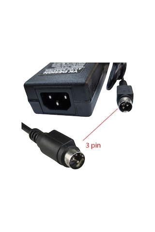 Ac-dc 24v 3a 3 Pin Yazıcı Adaptörü 24 Volt 3 Amper 3 Pinli Adaptör