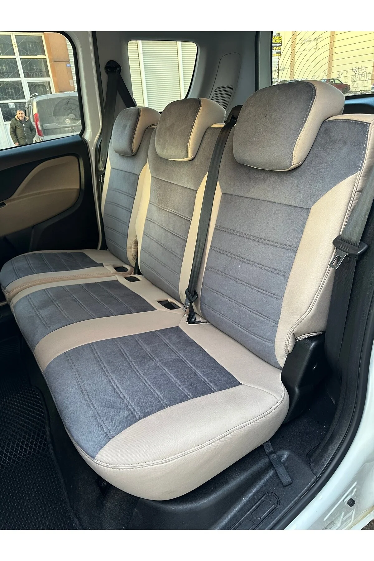 Fiat Doblo Araca Özel Koltuk Kılıfı Bej