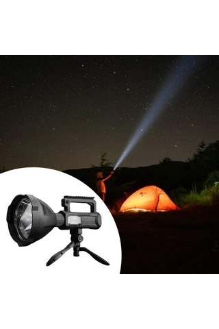 Ulzyvf Yeni Model Createtech Taşınabilir Suntek Siyah Feneri El Çalışma 11,4cmx11,4cmx26,9cm Kw Siyah Siyah