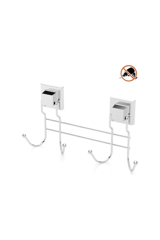 Tekno Tel Ef-252 Yapışkanlı Banyo 4 Lü Askı Bornozluk Krom