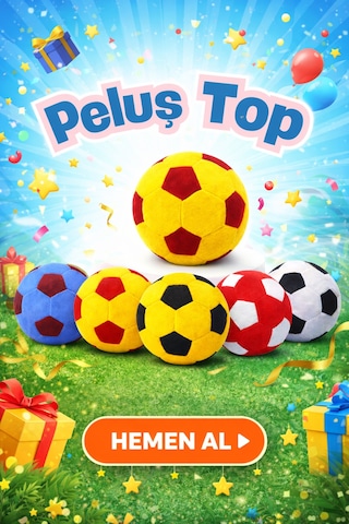 Peluş Futbol Topu Siyah Beyaz