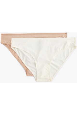 Koton Basic Külot 2'li Paket Brief Ten Ekru 4slk30075mk 4SLK30075MKTE2 Ten - Ekru