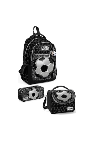 Coral High Kids Futbol Desenli 3 Lü Okul Çanta Seti Set01236