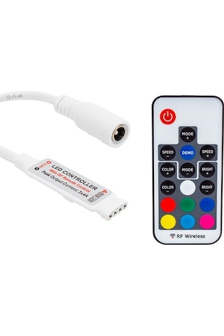 Powermaster Led Rgb Kontrol Devresi 12 Volt Rf Küçük Modüllü Uzak