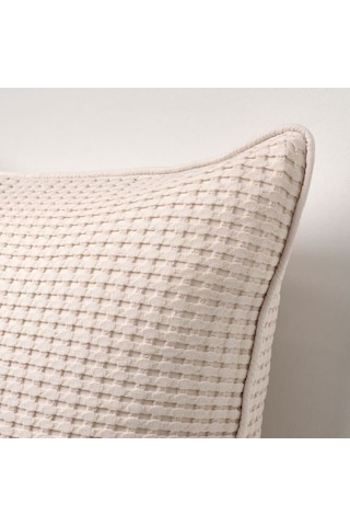 Minder-Kırlent Kılıfı, Bej Renk 50x50 Cm %100 Pamuk Ev Dekorasyon-Kılıf