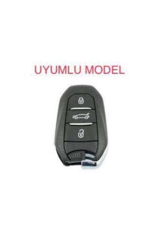 Toyota Proace City Uyumlu Anahtar Kılıfı Beyaz - Krom