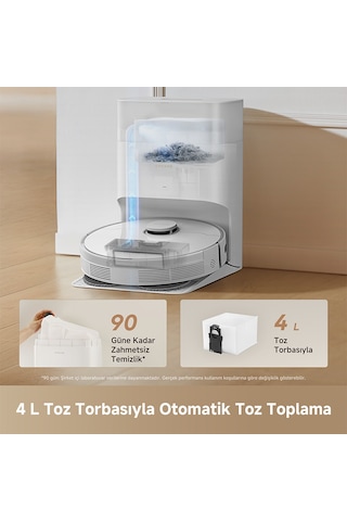 Dreame L40 Plus 13.000Pa Emiş Gücü Robot Süpürge Beyaz