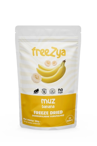 Freezya Freeze Dried Dondurularak Kurutulmuş Muz - 20 Gr