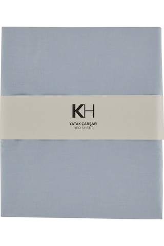 Karaca Home Basic %100 Pamuk King Kişilik Düz Çarşaf Mavi