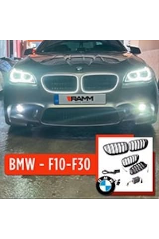 Bmw 5 Serisi F10 - Bmw 3 Serisi F30 Işıklı Kayar Led Panjur Izgara Seti