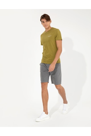 Pierre Cardin Erkek Gri Melanj Örme Şort 50251039-vr086 Gri Melanj