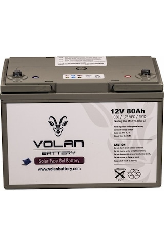 12 Volt 80 Amper Jel Akü Solar Güneş Enerjisi - Volan Akü / 325018751
