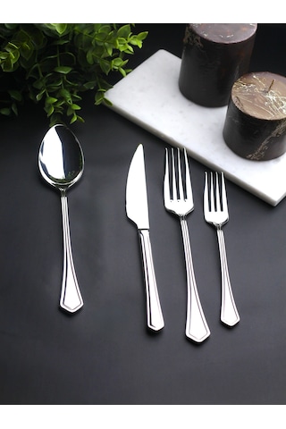 Petra 6 Kişilik 24 Parça Çatal Kaşık Bıçak Takımı Metal