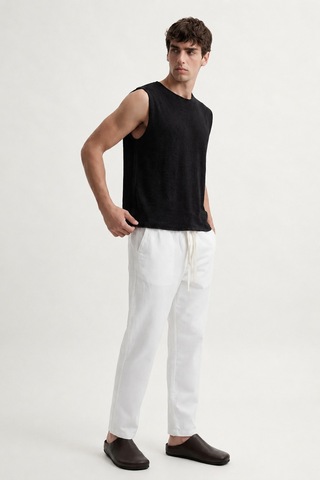 Antioch Relax Fit Dokulu Erkek Kolsuz T-shirt A26y9457 Siyah