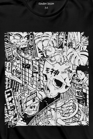 Street Drawing Urban Culture Sokak Uzun Kollu Tişört Baskılı T-shirt 001