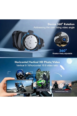 Q28 Motosiklet Kask Bluetooth Kulaklık 1080p Kamera Interkom Kulaklık Su Geçirmez Intercom.gzpde