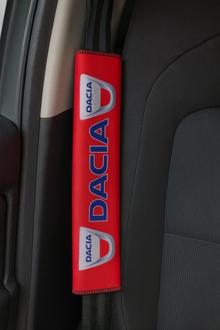 Dacia Logolu Dijital Baskılı Emniyet Kemer Pedi / 2 Li Set Konforlu Ve Şık Araç Seyahat Aksesuarı
