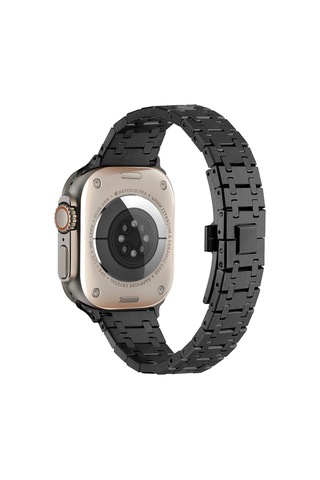 Apple Watch 7 45mm Zore Krd-83 Metal Kordon Pembe