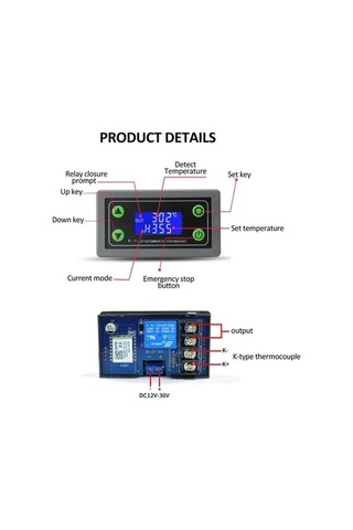 Flybuy Wifi Yüksek Sıcaklık Kontrol Termostatı Zfx-wt01 - K Tipi Termokupl - Sıcaklık Aralığı -99 999 - Uzaktan Yönetim