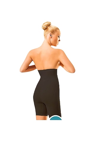 New Night Kadın Anti-cellulite Selülit  Masajlı Paçalı Korse-siyah Siyah