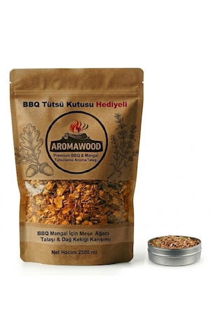Grill Mangal & Bbq Barbekü İçin Amerikan Meşe Ağacı & Kekik Özü Tütsüleme Aroma Talaşı