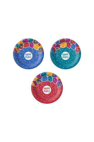 Komus Tek Kullanımlık Tabaklar, 18 Cm, 50 Adet, Mavi/pembe 340536040 100 adet