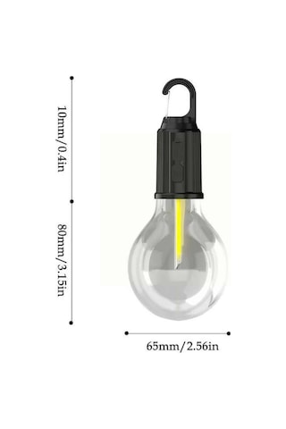 Askılı - 557 - Kırılmaz Led Işık Kamp Bahçe Lambası Tnabilir Led - Csmo-tex - Ampul Şarjlı