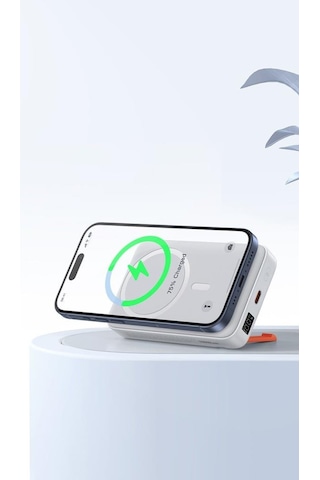 Mcdodo MC-5100 10000 mAh 20 W Magsafe Kablosuz Powerbank Beyaz