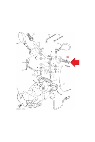 Yamaha Crypton C8 Or. Sol Elcik Lastiği 4S9-F6241-00 555059516