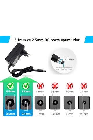 2 Adet Dc 24v 1.5A Nem Nozülü Adaptörü