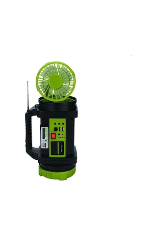 Wıson Ws-5683 Şarjlı 30w Solar Şarjlı Ev Aydınlatma Seti Radyo Ve Fan Powebank Evimdeyokyok