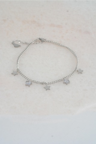 Kadın 316 L Kararmaz Anti Alerjenik Çelik Halhal Zy00011 - Gümüş