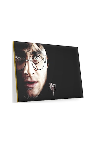 Cakasepetim Ahşa Tablo Harry Potter Yüz Gözlük Siyah Zemin Görseli Ahşap Mdf Tablo
