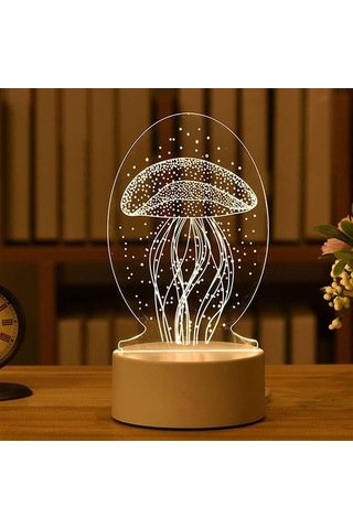 Szypzstore 1 Adet Romantik Aşk 3d Akrilik Ev Için Led Lamba Çocuk Gece Lambası Masa Lambası Doğum Günü Partisi Dekoru Sevgililer Günü Başucu Lambası Dd1n5f Siyah