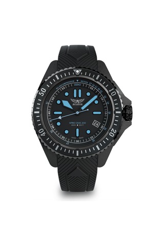 Xpro Dive 200 Erkek Kol Saati 42.8 Mm Safir Cam 20atm Siyah Silikon Kayışlı Mavi Detaylı Dalış Saati Siyah - 872620306 Siyah