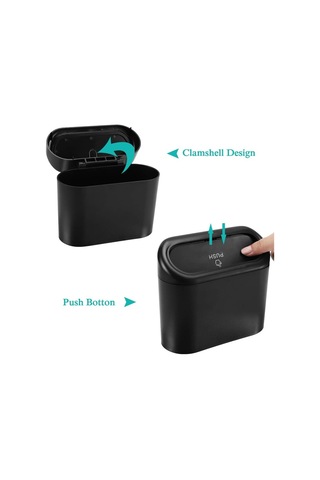Kapaklı Araba Çöp Kutusu, Plastik Çöp Torbalı Mini Otomatik Çöp Kutusu Çöp Düzenleyici, Araç, Ev, Ofis İçin Araba Çöp Konteyneri