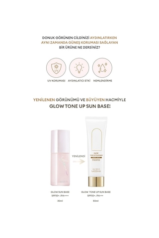 Missha Glow Sun Base Aydınlık ve Işıltılı Görünüm Sunan Nemlendirici Baz SPF50+ 50 ML