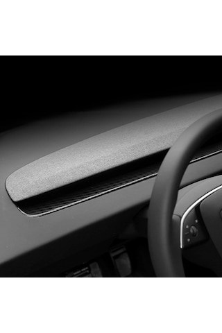 Tesla Model Y Juniper İçin Uyumlu Göğüs Havalandırma Alanı Kaplama 2 Parça Mat Karbon
