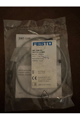 Festo Smt-10m-ps-24v-e-0,3-l-m8d 551375 Manyetik Silindir Sensörü Pnp No 24v