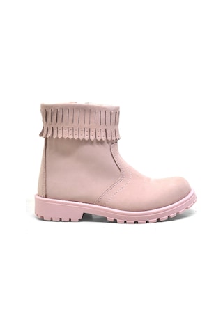 Raker Chiron Hakiki Deri Pembe Fermuarlı Kız Çocuk Bot Çizme Pembe