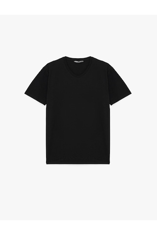 Koton Slim Fit Kısa Kollu Pamuklu Basic V Yaka 3'lü Tişört Seti Multıcolor 6wam10092hk Mavi